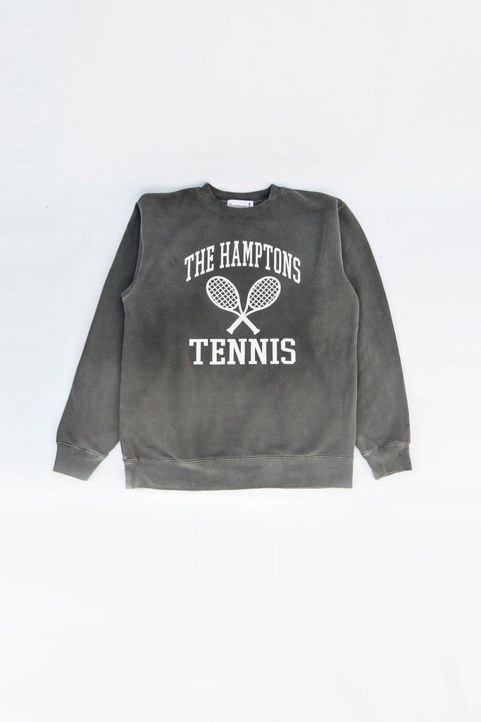The Hamptons Tennis Crewneck | Summer Sweats and Accessories, Vintage crewneck - The Hamptons New York Tennis sweatshirt in Coal. A perfect sweatshirt to throw over for Summer nights at the beach. Shop more trending fits and lifestyle items including Summer head accessories and aesthetic coffee mugs to add to your home! firstport
