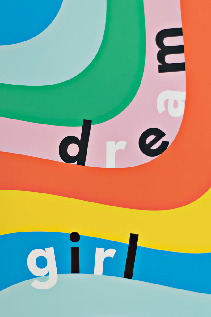 My Darlin's Colorful Dream Girl Accent Print | Home Decor and Wall Art, The colorful Dream Girl print is a perfect accent piece for your wall. Just add a frame to upgrade your wall. Printed on fade-resistant cotton archival paper. 16" x 20" Archival giclée printing. Printed in Brooklyn, NY.